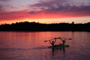 22. Sunset and Kayaks (L. Cole)