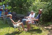 relaxing after the BBQ