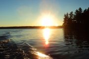 The last rays of the day on our wake (Joanne Volpe)